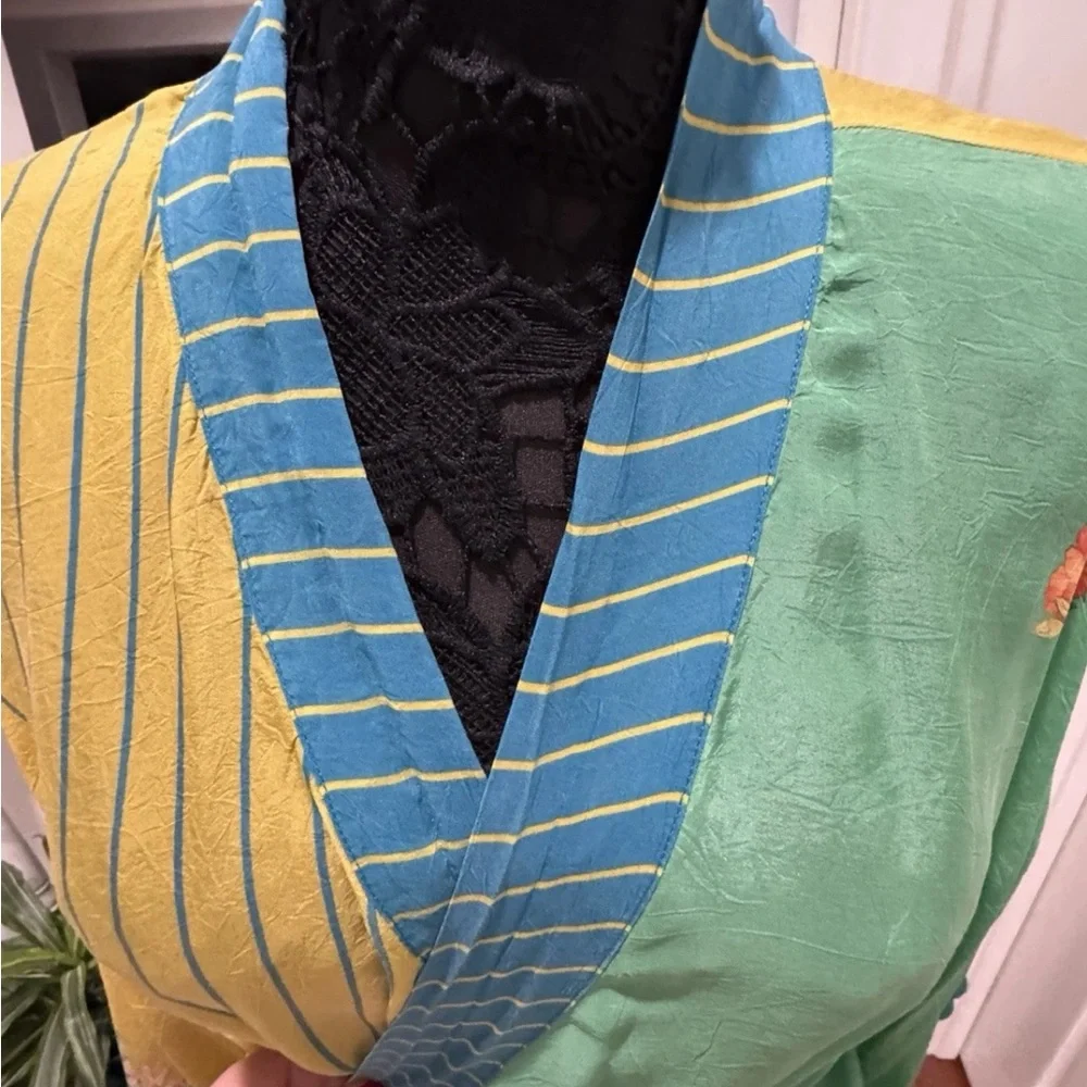 Johnny Was Multicolor Floral Kimono Size L - Picture 3 of 10